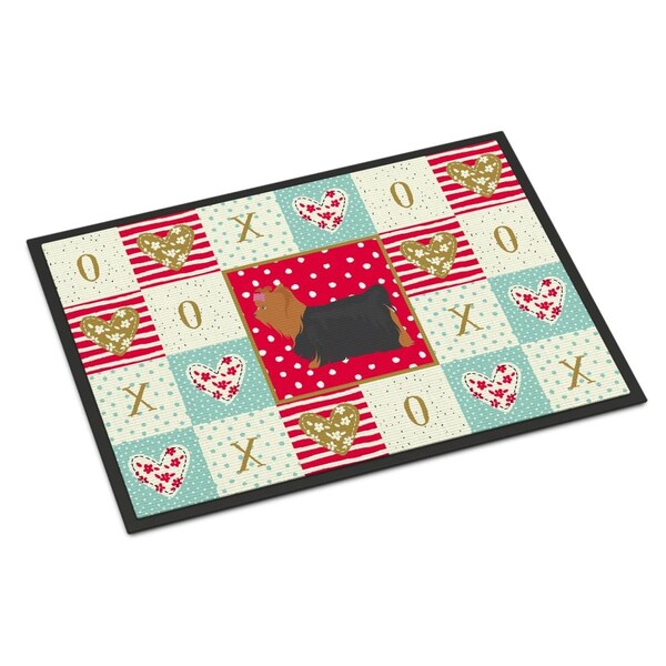 Carolines Treasures 18 x 27 in. Yorkshire Terrier No.1 Love Indoor or Outdoor Mat CK5900MAT - main